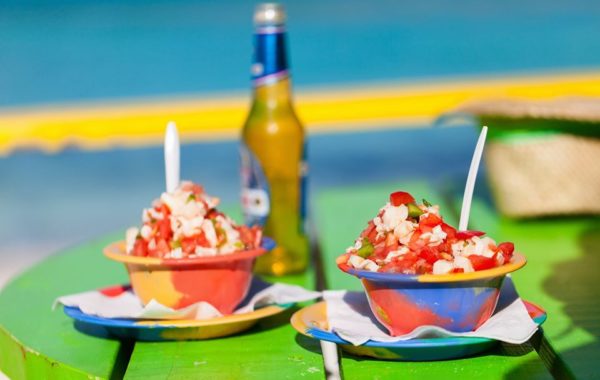 Two bowls of Bahamian conch salad