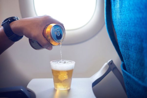 Alcoholic Beverage on flight