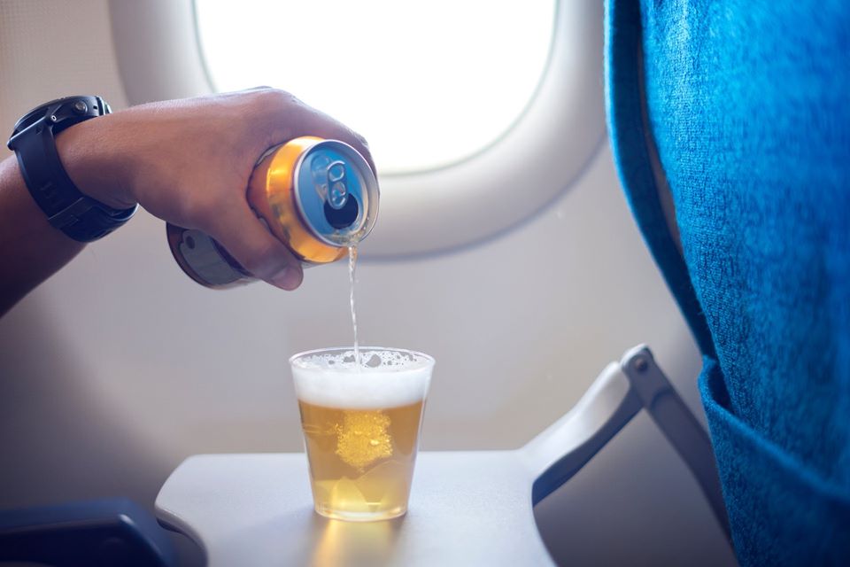 Alcoholic Beverage on flight