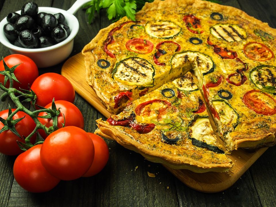 Zucchini and Pepper Quiche