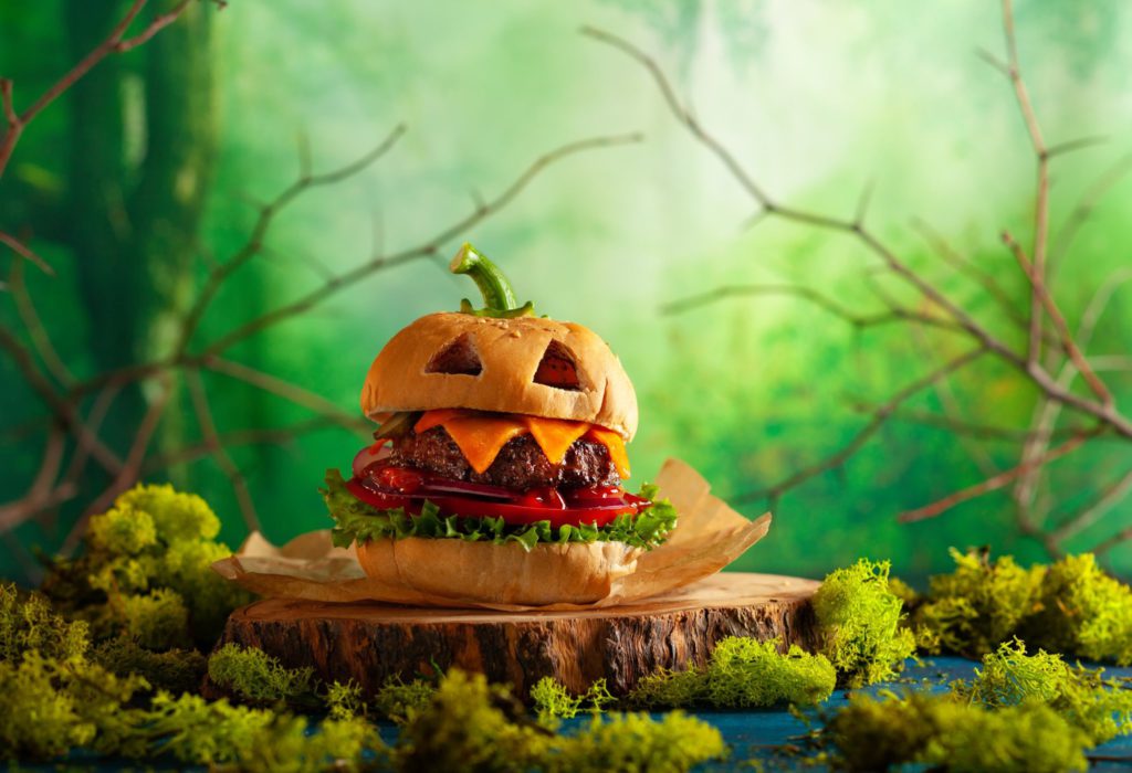 jack-o'lantern burger