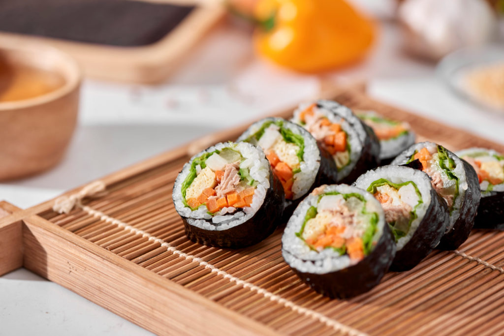 This image has an empty alt attribute; its file name is Kimbap-1024x683.jpg