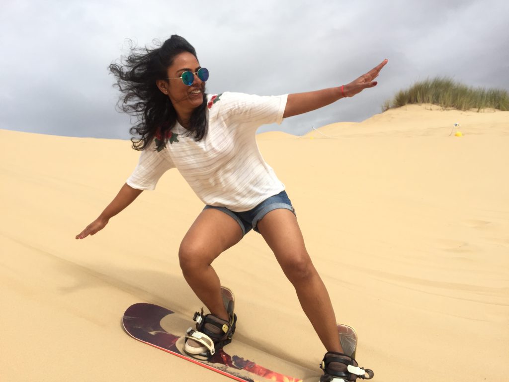 Sand-boarding at Mossel Bay