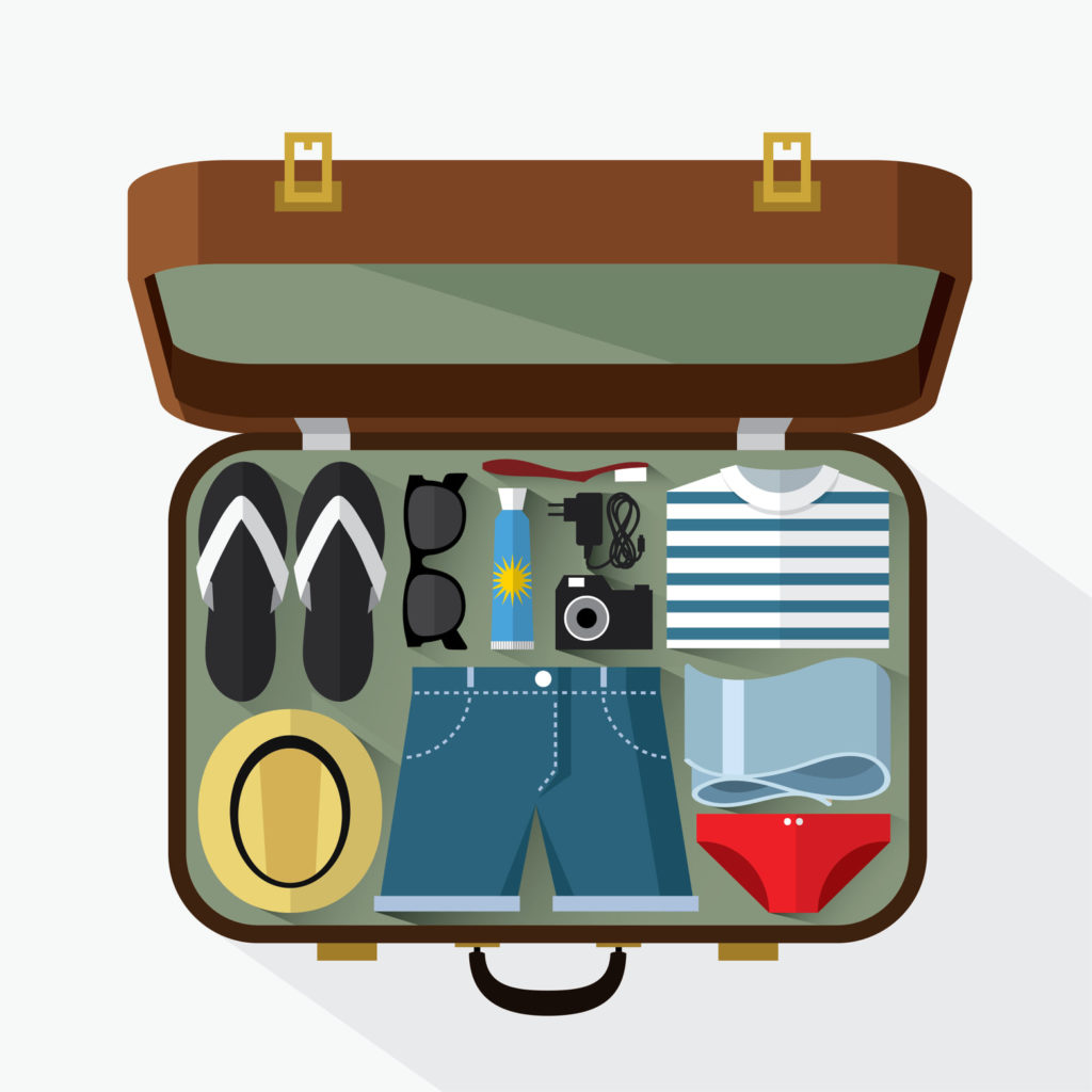 men packing - beach