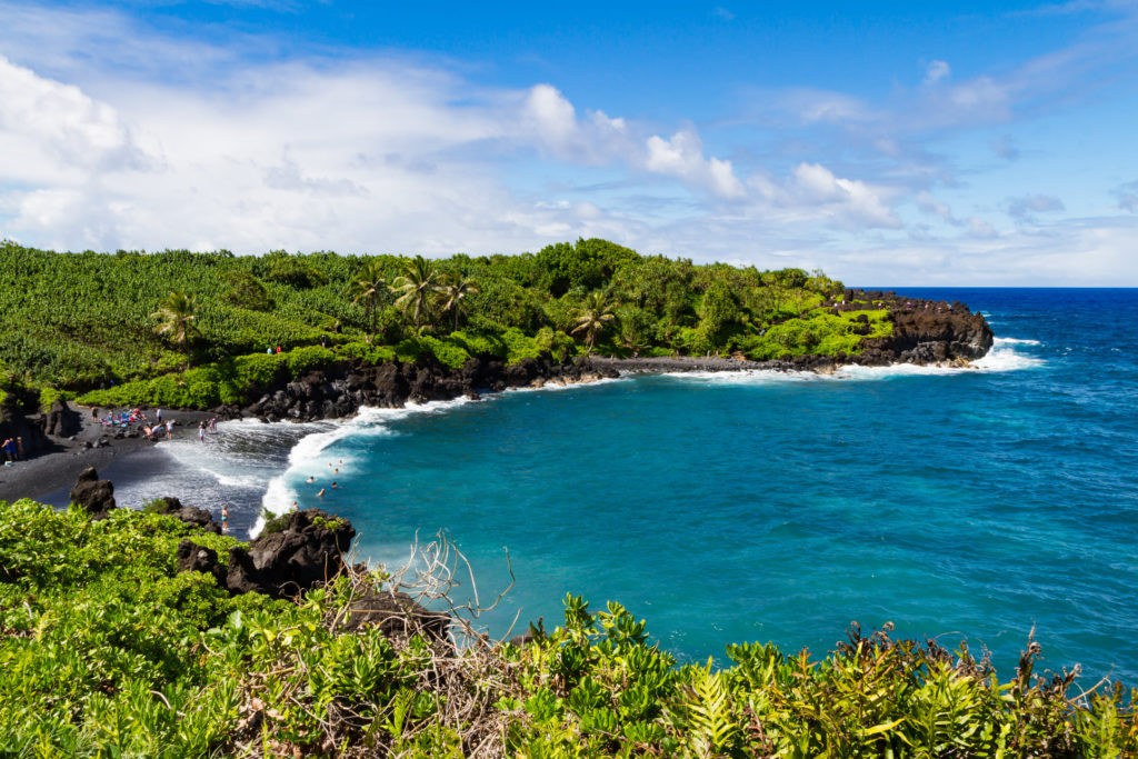 Wai’anapanapa Black Sand Beach, Maui, Hawaii