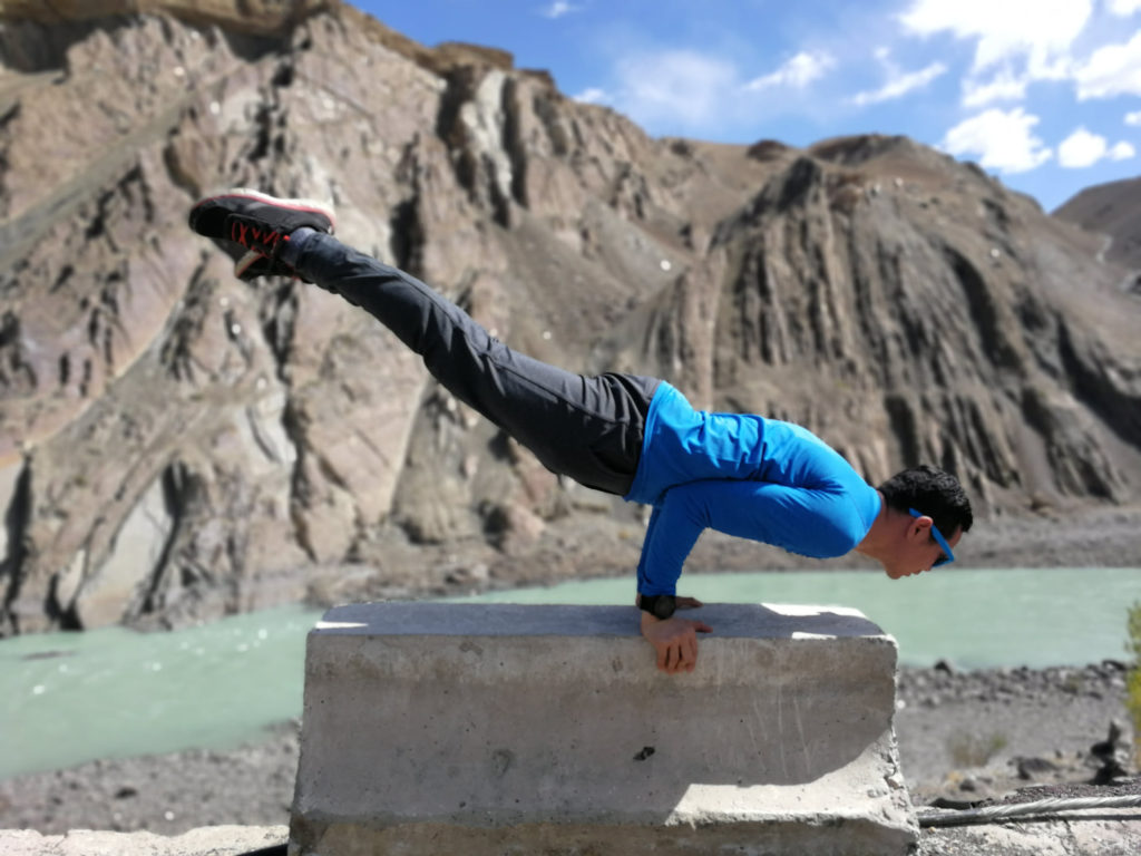 Man doing Yoga in Ladakh