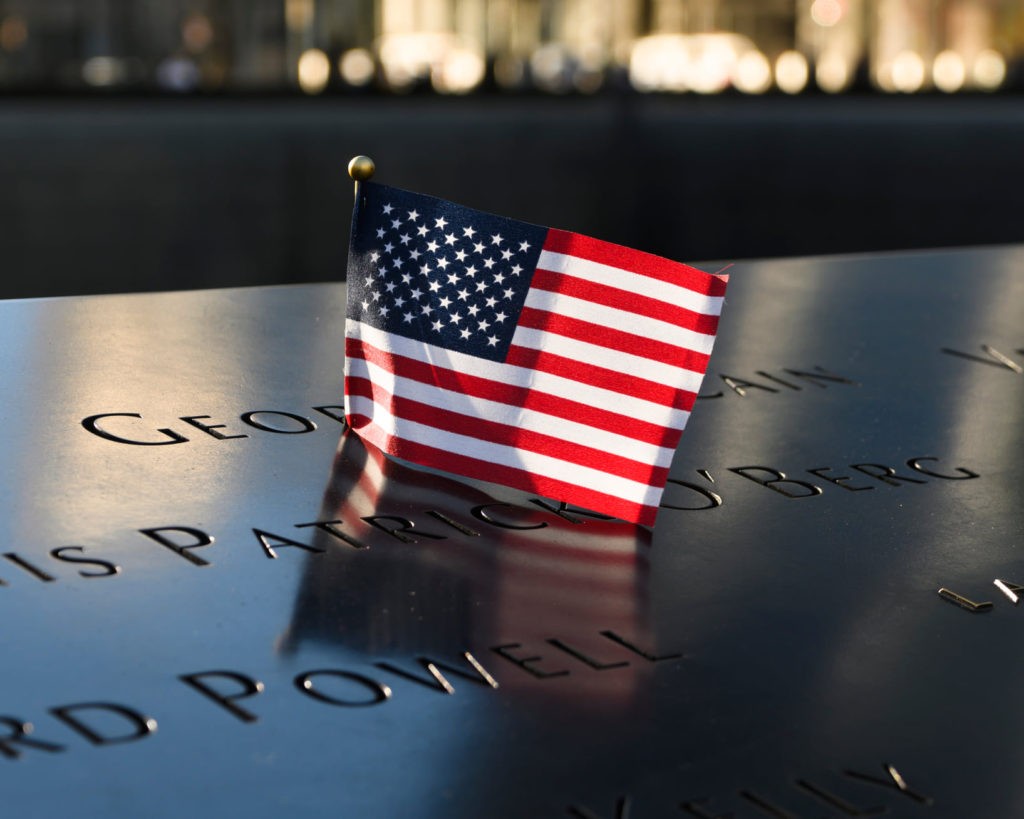 At New York City’s 9/11 Memorial & Museum, bronze parapets are engraved with names of the 2,977 victims of the September 11, 2001, terrorist attacks