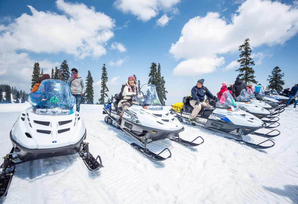 Snow-biking in Gulmarg