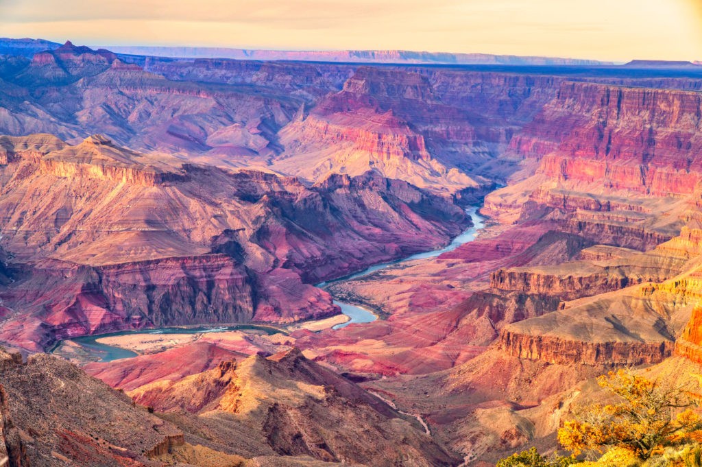 Beautiful Landscape of Grand Canyon from Desert View Point with the Colorado River