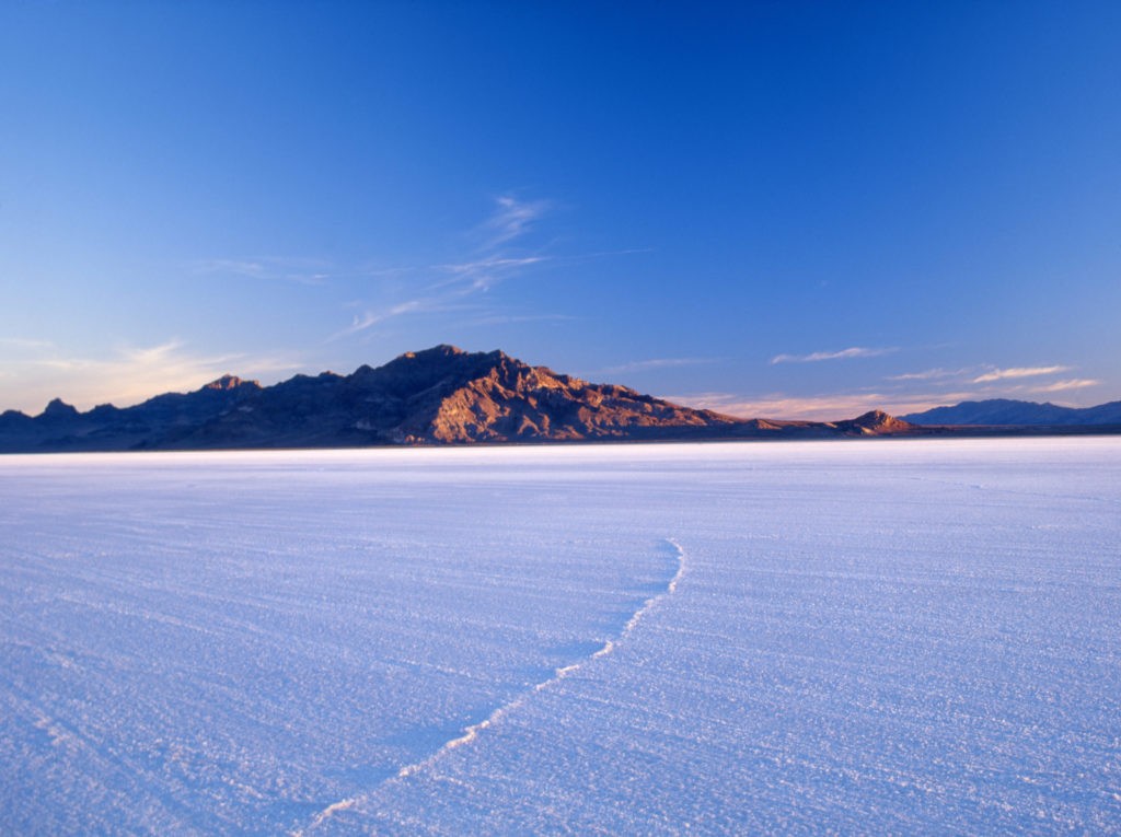 Sunset on Bonneville Salt Flats - Silver Island - near Wendover - October 2004 - Steve Greenwood