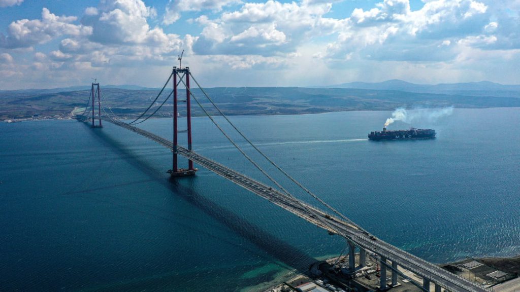 Turkey opens record-breaking bridge between Europe and Asia