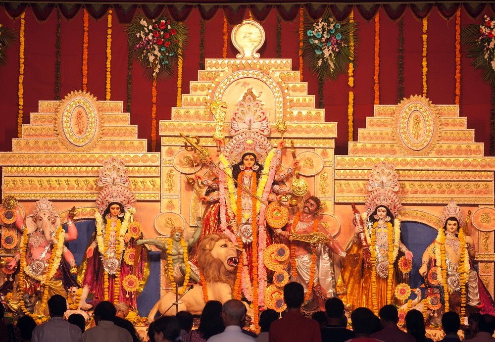 Maharashtra,,India,October,21,,2012:,Durga,Puja,Festival,Celebration,,October