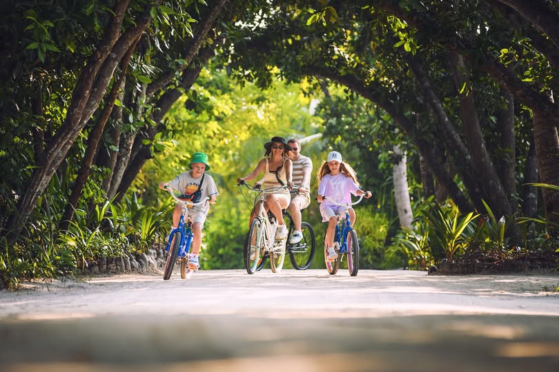 Cycling at Siyam World.