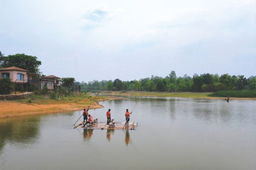 Bamboo Rafting at Hareli Eco Resort