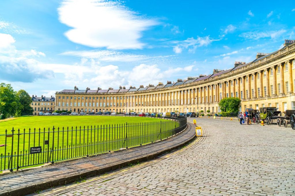 The famous Royal Crescent at Bath.