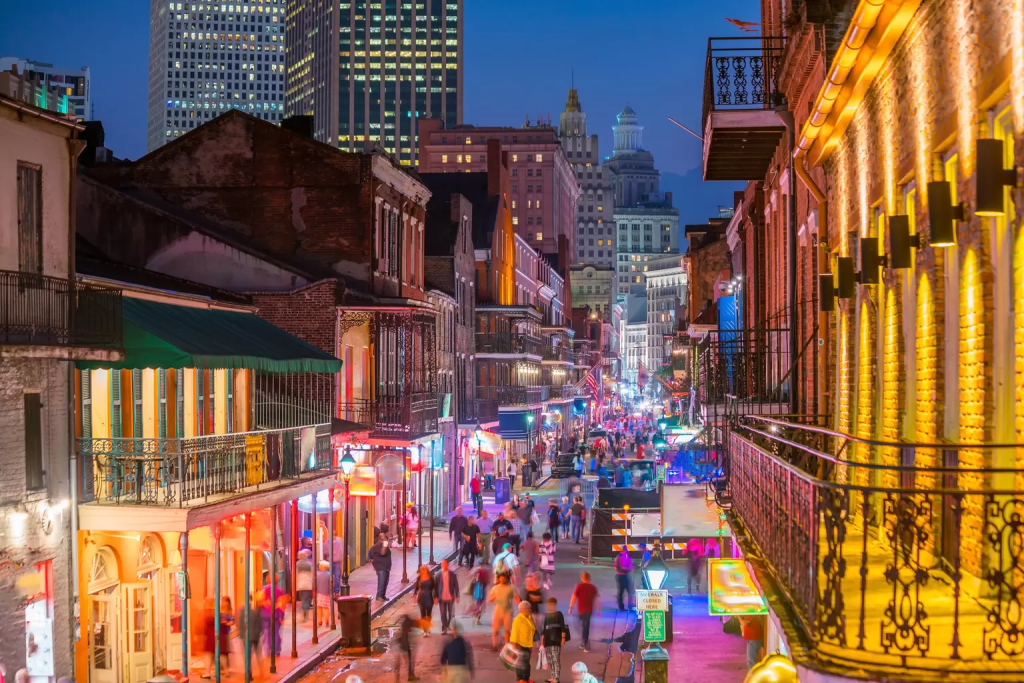 Bourbon St, the French Quarter, New Orleans. f11photo/Shutterstock